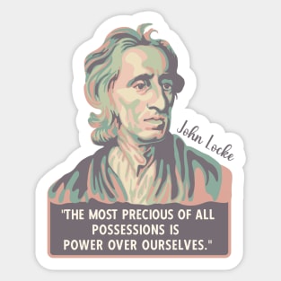 John Locke Portrait and Quote Sticker